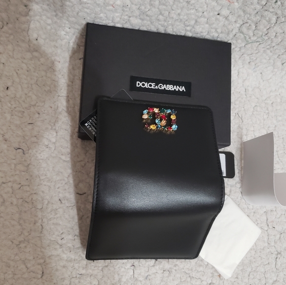Dolce & Gabbana Multicolor Stone DG Bi-Fold Leather Wallet - Picture 9 of 15